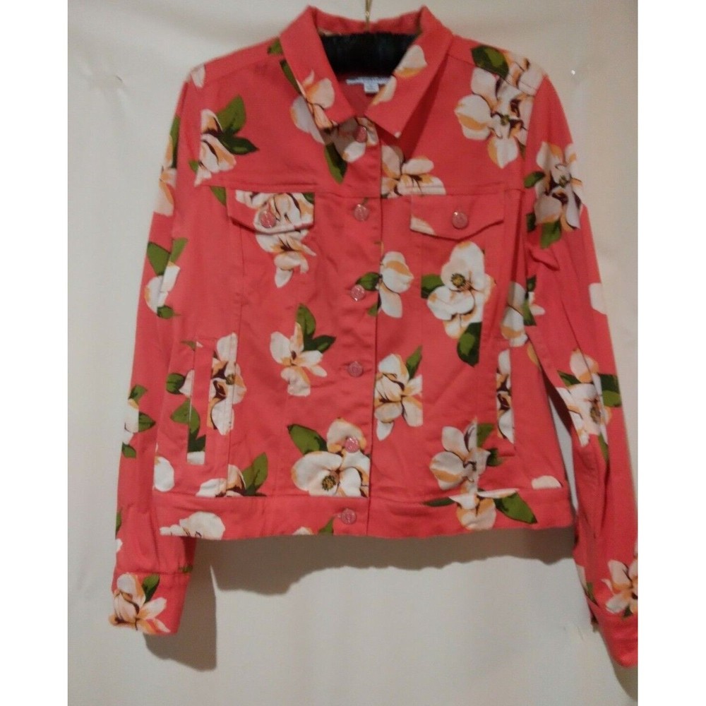 ISAAC MIZRAHI Live Women's Floral Jacket Size 12 ( 936)